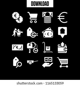 buy icon. This set with get money, car key, shopping cart and euro vector icons for mobile and web