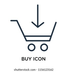 Buy icon vector isolated on white background, Buy transparent sign , line symbol or linear element design in outline style