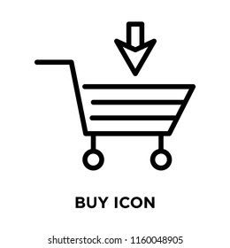 Buy icon vector isolated on white background, Buy transparent sign , line or linear sign, element design in outline style