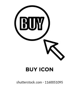 Buy icon vector isolated on white background, Buy transparent sign , line or linear sign, element design in outline style