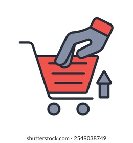 comprar ícone. vetor.Editável traço.sinal de estilo linear para usar web design,ilustração logo.Symbol.