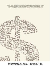 buy icons over beige background. vector illustration