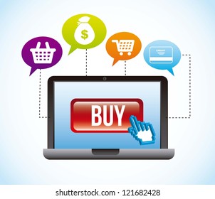 buy icons over white background. vector illustration