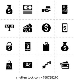 Buy icons. vector collection filled buy icons. includes symbols such as money transfer, credit card in hand, money sack, dollar. use for web, mobile and ui design.