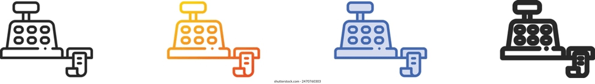 Comprar icon.Thin Linear, Gradient, Blue Stroke y bold Style Design Aislado Sobre Fondo Blanco