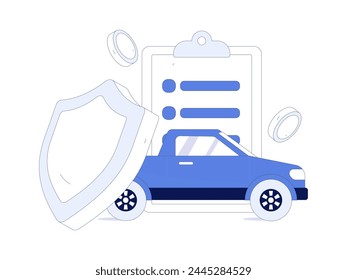 Buy insurance for car flat character vector concept operation illustration
