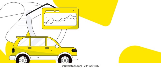 Buy insurance for car flat character vector concept operation illustration
