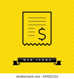buy isolated minimal icon. bill graph line vector icon for websites and mobile minimalistic flat design. 
