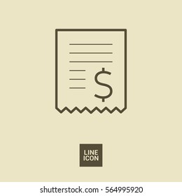 buy isolated minimal icon. bill graph line vector icon for websites and mobile minimalistic flat design. 