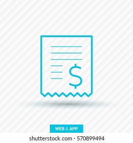 buy isolated minimal icon. bill graph line vector icon for websites and mobile minimalistic flat design. 