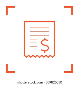 buy isolated minimal icon. bill graph line vector icon for websites and mobile minimalistic flat design. 