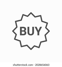 Buy Label Icon Vector Illustration