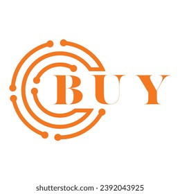 BUY letter design. BUY letter technology logo design on white background. BUY Monogram logo design for entrepreneur and business