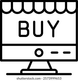 Buy Line Vector Icon Design