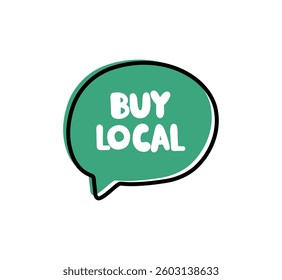 Buy Local. Badge, icon, logo vector design illustration on white background