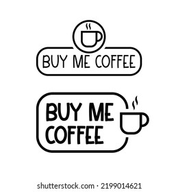 Buy me a coffee donation banner design template