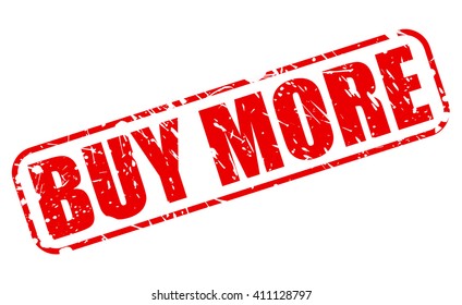BUY MORE red stamp text on white