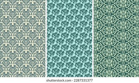 Buy my eps seamlessly floral pattern collection. vintage color style. editable vector file.