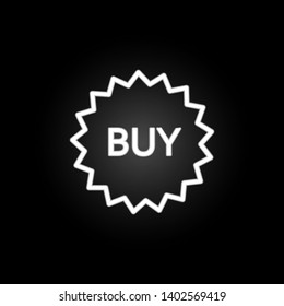 buy neon icon. Elements of commerce set. Simple icon for websites, web design, mobile app, info graphics