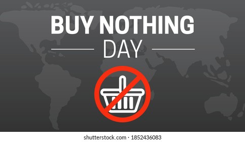 Buy Nothing Day Dark Background Banner