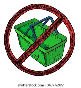 Buy Nothing Day icon. Vector illustration