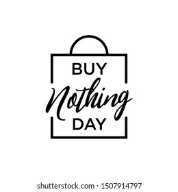 Buy Nothing Day vector banner design. Clean flat icon. Eps 10