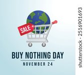 Buy Nothing Day vector design template good for celebration usage. Buy Nothing Day design. flat design. eps 10.