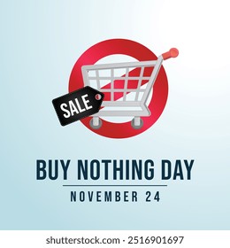 Buy Nothing Day vector design template good for celebration usage. Buy Nothing Day design. flat design. eps 10.