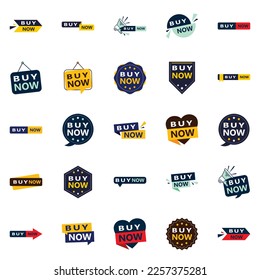 Buy Now 25 Eye catching Typographic Banners for promoting buying