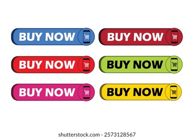 buy now 3d buttons vector design