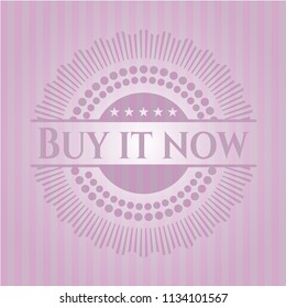 Buy it Now badge with pink background