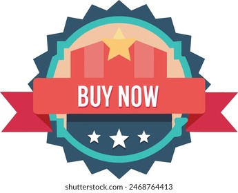 Buy now badge vector artwork illustration image 2