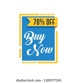 Buy Now Blue Banner. 70% Off