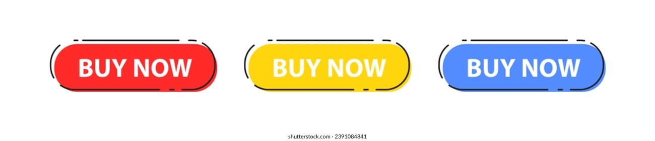 Buy now button icon. Mouse cursor push to shop symbol. Press on the site sale. Online bar click in the store. Promotion banner. Vector illustration.