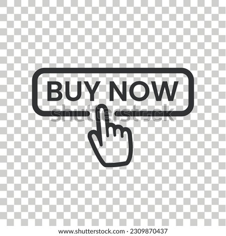 buy now button isolated on transparent background. shop now icon with Finger cursor. buy now symbol with Click button. buy now Flat icon vector template 