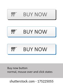 Buy now button, normal, mouse over and click states
