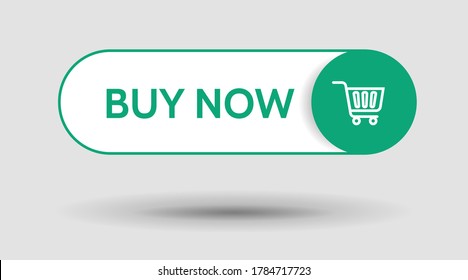 Buy now button template vector design. Business banner, symbol icon. Website element shopping trolley signs. With a shopping cart on white background