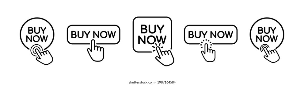 Buy now button vector icon