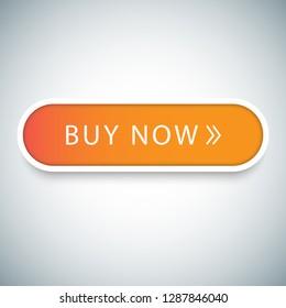 Buy now button vector isolated on gray background. Buy now button for web site, ui, label, banner and app template. 