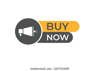 Buy Now Button. web template, Speech Bubble, Banner Label Buy Now.  sign icon Vector illustration