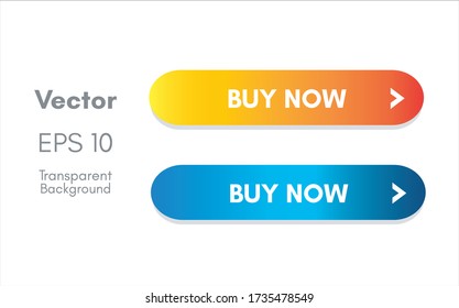 Buy now button for website navigation and app. Ui interface. Vector illustration in transparent background.