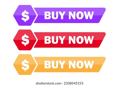 Buy now buttons. Vector illustration. EPS 10.