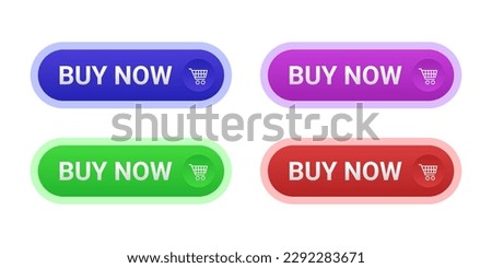 Buy now CTA buttons set.