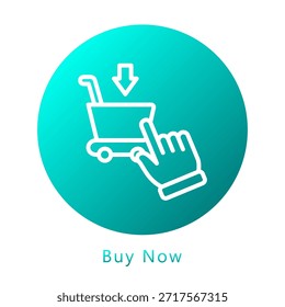 Buy Now Gradient Icon, Mini Illustration Relate To Payment Service. Use For Modern Concept, Ui, Ux Web And App Development.