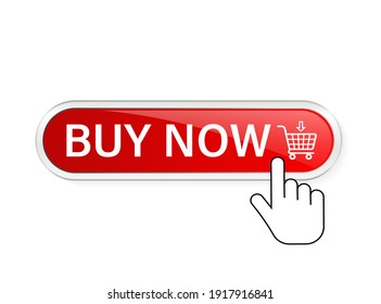 Buy now, great design for any purposes. Illustration, vector. Vector background. Hand click icon.