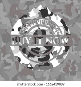 Buy it Now grey camouflaged emblem