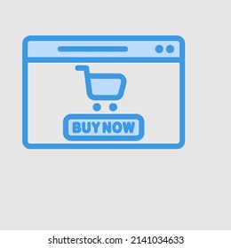 Buy now icon in blue style about black friday, use for website mobile app presentation