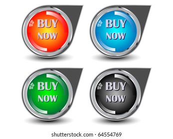 Buy now icon, button-vector illustration.