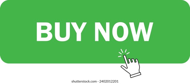 Buy now icon with Finger cursor, buy now button, buy now symbol with Click button