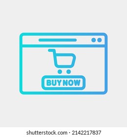 Buy now icon in gradient style about black friday, use for website mobile app presentation